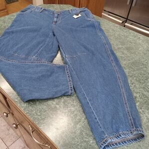 NWT Ava & Viv Womens Plus Size 16 Barrel Leg Trouser Jeans Stretch Lyocell
